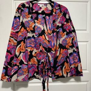 Topshop Multicolor Floral Kimono